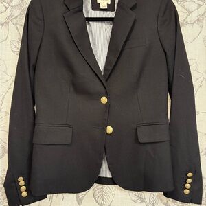 J. Crew Black Blazer with Gold Buttons